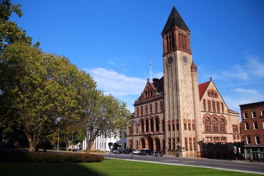 Historic Albany city hall in New York State
