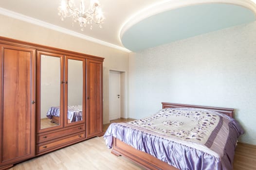 Russia, Moscow- May 20, 2019: interior room apartment. standard repair decoration in hostel