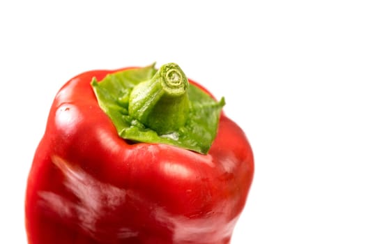 Red organic snack pepper, bellpepper isolated on white background