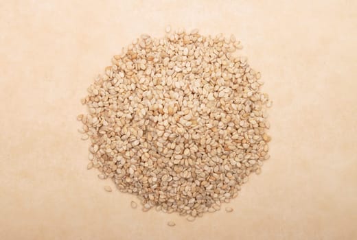 Sesame on brown background