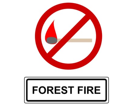 Warnschild Forest Fire
