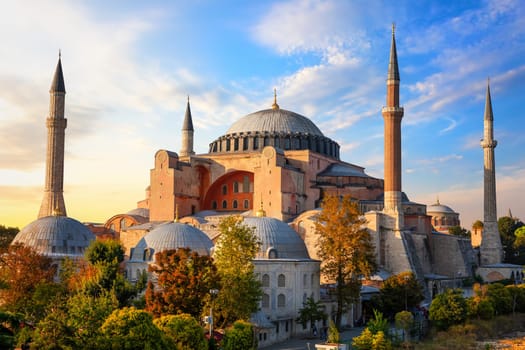 Hagia Sophia, one of the most famous mosque of Istanbul, Turkey.