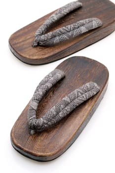 Traditional japanese sandals Zori isolated on white background
