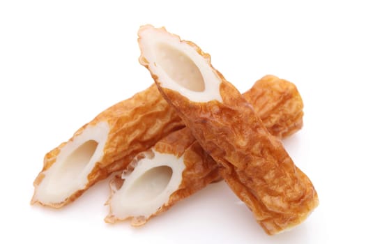 Japanese food, Chikuwa kamaboko on white background