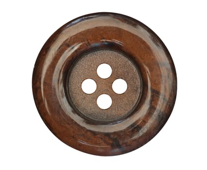 Detail of the button isolated on white background