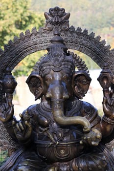 Ganesha also known as Ganapati, Vinayaka, Pillaiyar and Binayak - Hindu god with four arms and an elephant head, one is of the best-known and most celebrated Hindu gods