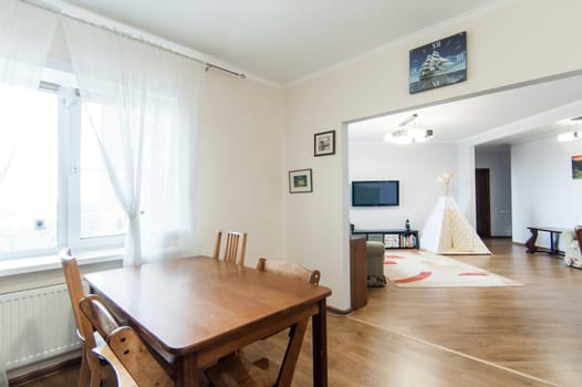Russia, Moscow- May 21, 2019: interior room apartment. standard repair decoration