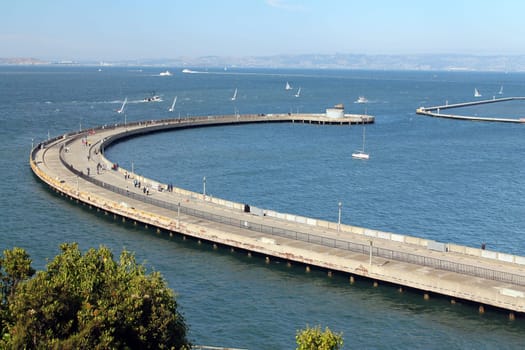 The curved pier in San Francisco