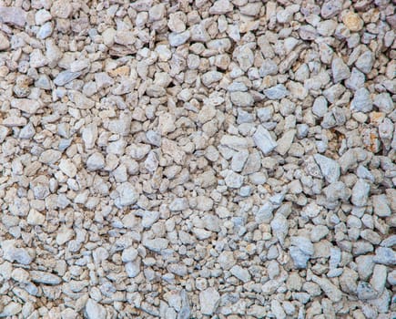 Macadam. Building material. The use of rubble for road construction. Close up