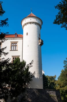 Historic Konopiste castle in Benosov, Czech Republic.