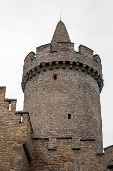 Medieval castle tower in the Czech Republic.