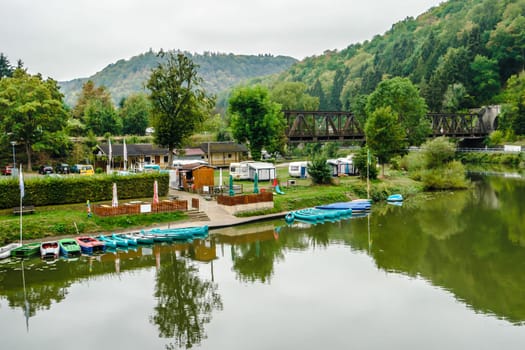 Beautiful camping resort on Lahn River in Germany