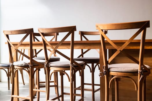 Miniaml style coffee shop furniture, stock photo