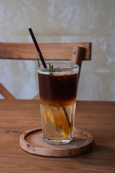 Iced coffee in coffee shop, stock photo