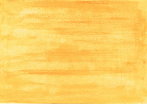 Handpainted simple watercolor wash background in yellow and orange color
