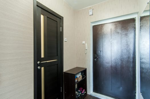 Russia, Moscow- May 29, 2019: interior room apartment. standard repair decoration in hostel