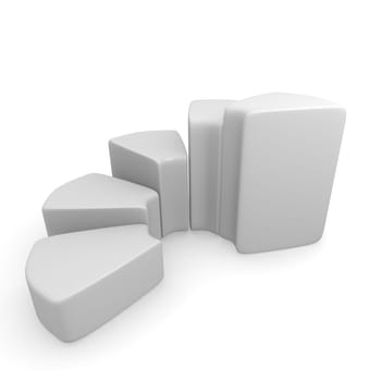 3d diagram on a white background, upswing concept