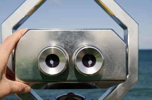 Far sightedness on sea,business concept image