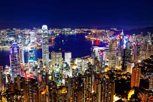 Hong Kong skyline at night