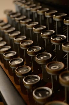 Detail of an old typewriter