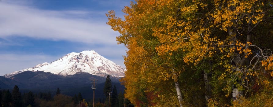 Beautiful nature scene in rural countryside south of Mt. Shasta