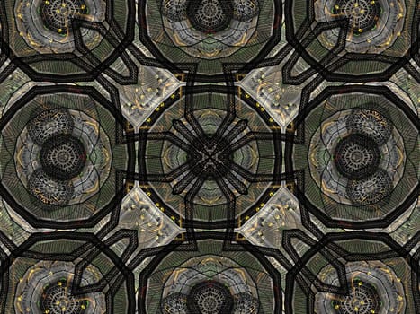Ethnic pattern. Abstract kaleidoscope fabric design texture