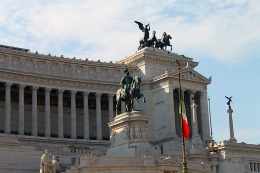 Vittoriano monument in Rome in Italy