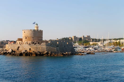 The Castle on the harbor in Rhodes