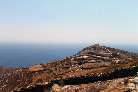 The church which disappears in the sea in Greece