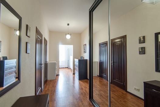 Russia, Moscow- June 05, 2019: interior room apartment. standard repair decoration in hostel