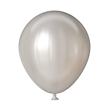 Single white balloon 3D render illustration isolated on white background