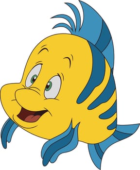 flounder fish illustration cartoom The Little Mermaid