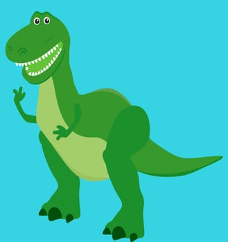 rex dinosaur claw wild animal reptile green jurassic illustration