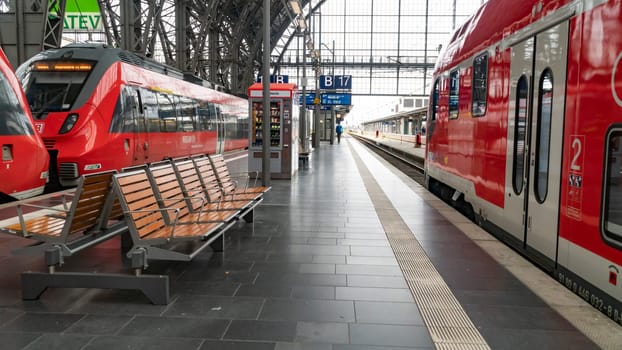 Frankfurt am Main GERMANY - OCTOBER 05 2019: Central railway station in Frankfurt am Main, Germany.