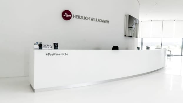 GERMANY, WETZLAR, 06 JULY 2019, Headquarters of the Leica Camera Company, opened in 2014, interior galleries