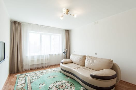 Russia, Moscow- June 05, 2019: interior room apartment. standard repair decoration in hostel