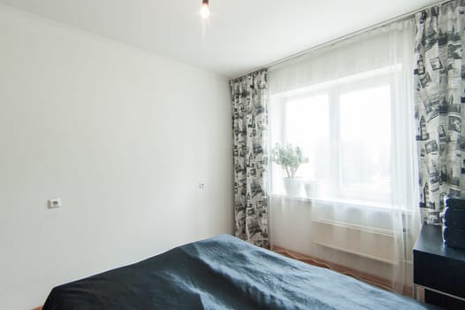 Russia, Moscow- June 05, 2019: interior room apartment. standard repair decoration in hostel