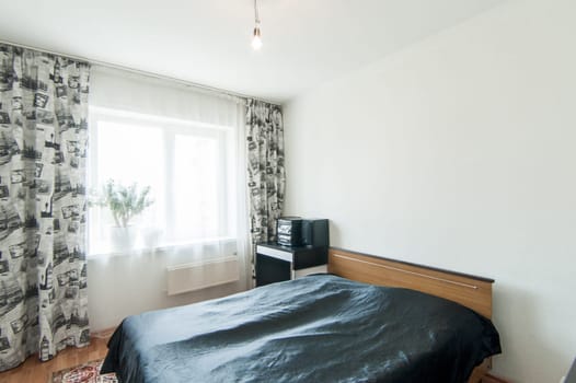 Russia, Moscow- June 05, 2019: interior room apartment. standard repair decoration in hostel