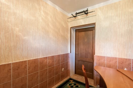Russia, Moscow- June 06, 2019: interior room apartment. standard repair decoration in hostel