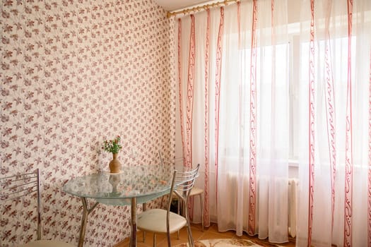 Russia, Moscow- June 10, 2019: interior room apartment. standard repair decoration in hostel