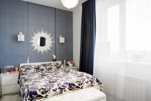 Russia, Moscow- June 10, 2019: interior room apartment. standard repair decoration in hostel
