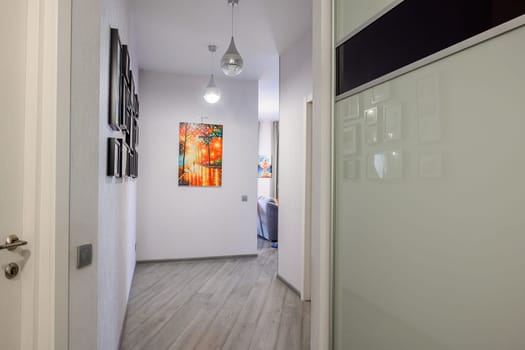 Russia, Moscow- June 10, 2019: interior room apartment. standard repair decoration in hostel
