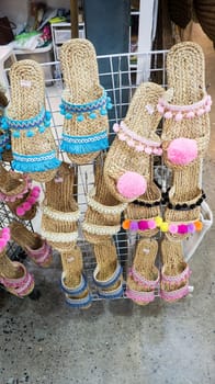 handicraft flip flops market tourism traditional thailand