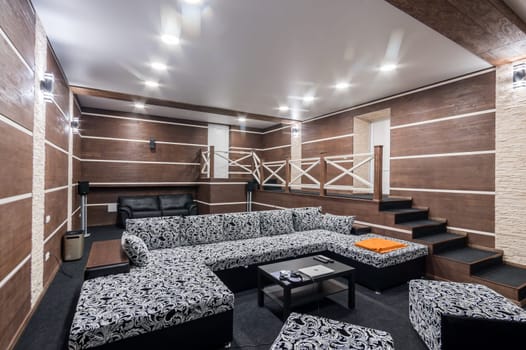 Russia, Moscow- June 11, 2019: interior room apartment. standard repair decoration in hostel