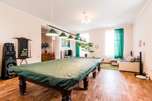 Russia, Moscow- June 11, 2019: interior room apartment. standard repair decoration in hostel