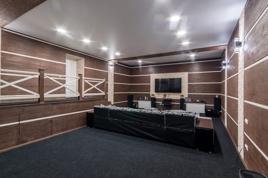 Russia, Moscow- June 11, 2019: interior room apartment. standard repair decoration in hostel