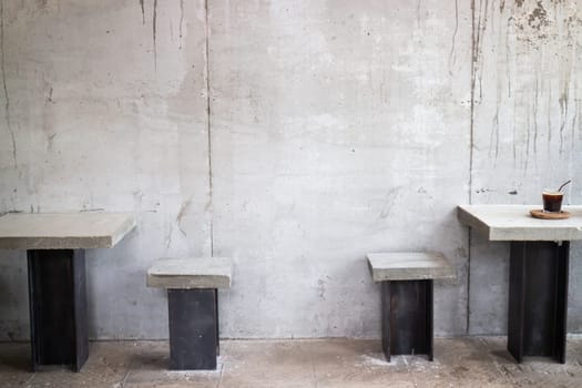 Minimal styled furniture set in the coffee shop, stock photo