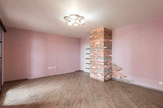 Russia, Moscow- June 11, 2019: interior room apartment. standard repair decoration in hostel