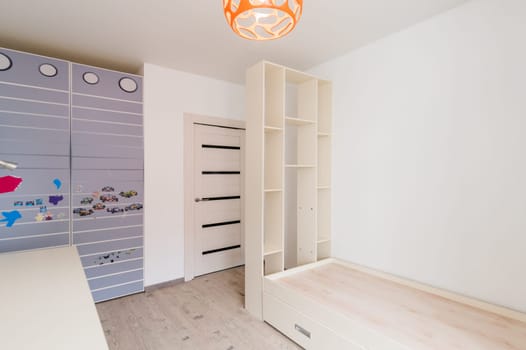 Russia, Moscow- June 11, 2019: interior room apartment. standard repair decoration in hostel