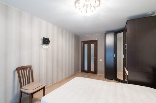 Russia, Moscow- June 11, 2019: interior room apartment. standard repair decoration in hostel